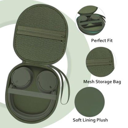 Headphone Headset Case Compatible with JLab JBuds Lux ANC/JBL Tune 520BT 720BT/BERIBES/KVIDIO/Soundcore by Anker/Sony Wireless On-Ear Headphones, Green - color: Green