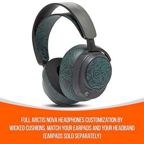 WC HeadbandZ Arctis Nova - Upgraded Silicone Headband for Arctis Nova Headsets by Wicked Cushions - Enhanced Flexibility, Comfort, and Style with Matching Earpad Designs | Midnight FrankP - color: Midnight FrankP