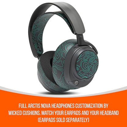 WC HeadbandZ Arctis Nova - Upgraded Silicone Headband for Arctis Nova Headsets by Wicked Cushions - Enhanced Flexibility, Comfort, and Style with Matching Earpad Designs | Midnight FrankP - color: Midnight FrankP
