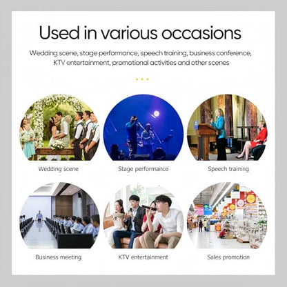 W IN-MIX UHF Wireless Microphones System with 4 Cordless Handheld and 4 Headset/Lavalier Lapel Mics, Bodypack Transmitter, Receiver, 165ft Range for Singing Karaoke Church Party - style: 4 bodypack and 4 handheld