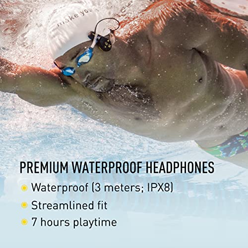 FINIS Duo Underwater MP3 Player - Bone Conduction Swim Headphones - Waterproof Audio - 4GB - MP3/WMA Compatible - 7 Hr