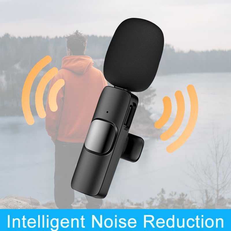 Wireless Microphone for iPhone 15 16，iPad, Android, Lavalier Microphone for Video Recording, Noise Reduction, Clip on Mini Mic for Tiktok, YouTube, Vlog, Podcast, ASMR - style: Lightning+USB C+USB A