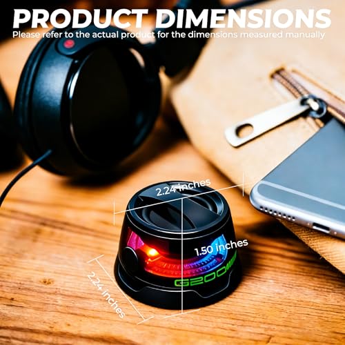 G200 Magnetic Mini Bluetooth Speaker with RGB Lights & Phone Stand | Portable Magnetic Wireless Stereo Speakers Set, Small Wireless Speaker for Camping Shower Outdoor, Teen Holiday Gift - color: Black 1