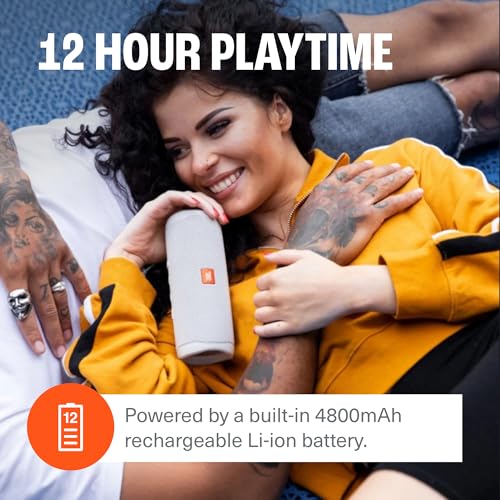 JBL FLIP 5, Waterproof Portable Bluetooth Speaker, Black, Small | Sounds better than ever, Bring the party anywhere, Make a splash with IPX7 waterproof design, A rainbow of colours - color: Black