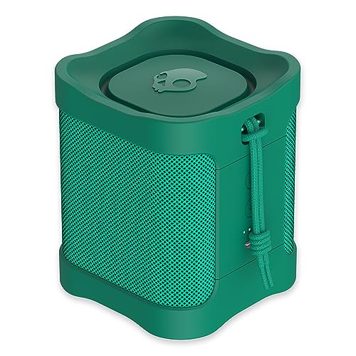 Skullcandy Terrain Mini Wireless Bluetooth Speaker - IPX7 Waterproof Portable Speaker with Dual Custom Passive Radiators, 14 Hour Battery, Nylon Wrist Wrap, & True Wireless Stereo (Green)