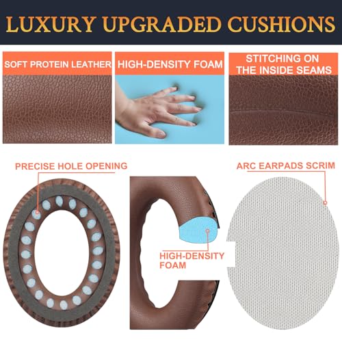 SoloWIT Earpads for Bose Headphones - Coffee&White - color: Coffee&White