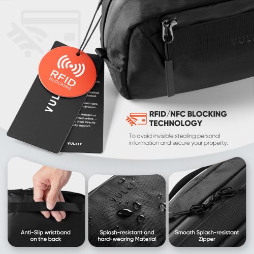 VULKIT Electronic Organizer Bag for Travel, Water Resistant & Scratch Resistant, Tech Pouch Storage Bag for Cables, Charger, Cord, Power Bank, Accessories & Travel Essentials