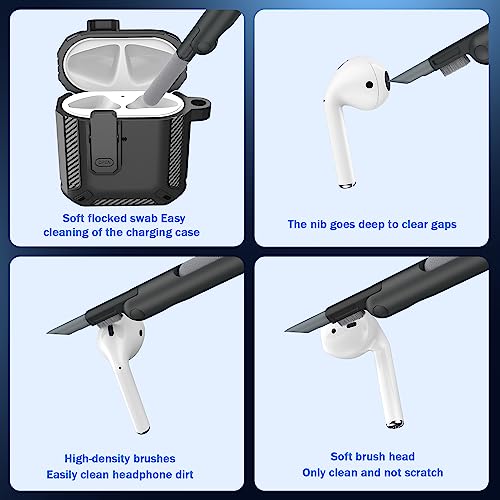 RFUNGUANGO for AirPods 2 Case Carbon Fiber Series, Black - color: A-CF-Black, size: AirPods 2 Case