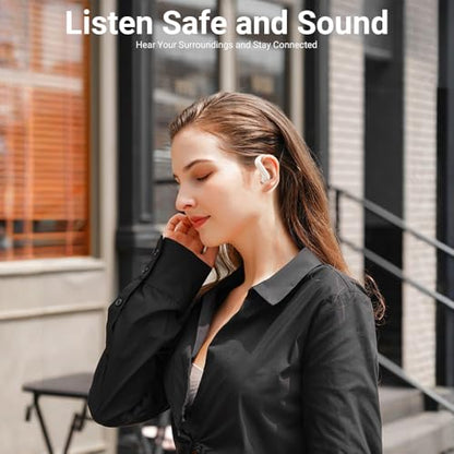 Earbuds Wireless Bluetooth Ear Buds in Ear Headphones with Ear Hooks Stereo Deep Bass, Lightweight inear Earphones with Mic for iPhone Android Phone, IPX5 Waterproof Headsets for Workouts - color: Skin