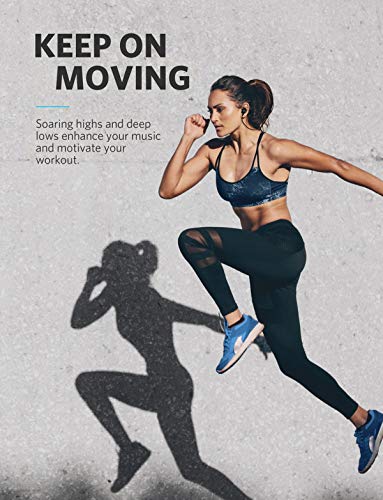 Anker Bluetooth Headphones, Soundcore Spirit Sports Earbuds, Bluetooth 5.0, 8H Battery, IPX7 Waterproof, SweatGuard, Comfortable Wireless Headphones