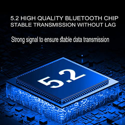 Wireless Audio Transmitter Receiver, Bluetooth 5.2,APTX Adaptive/HD/Low Latency,Wireless Adapter with 3.5mm Aux for Car/PC/Laptop/MP3/TV/BT Headphone Speaker, Dual Link to 2 Devices