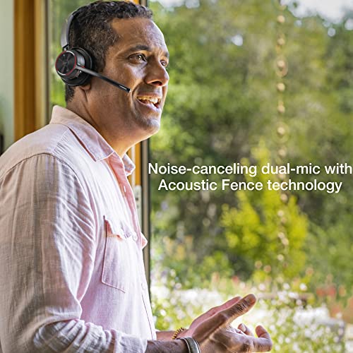 Poly Voyager 4310 Plantronics UC Wireless Bluetooth Mono Headset (USB-A) Teams - Bundled w/Global Teck Microfiber - Compatible Deskphone, PC/Mac, for Zoom, RingCentral, Vonage - color: Mono - No Charging Stand