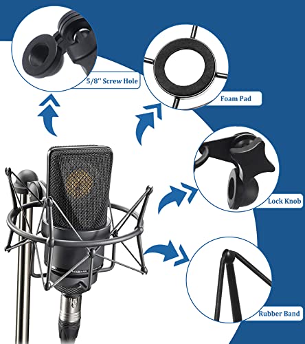 TLM 103 Shock Mount - Microphone Mount Compatible for Neumann TLM 103 M147 Condenser Mic by SUUNTOK,Black - color: Black
