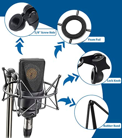 TLM 103 Shock Mount - Microphone Mount Compatible for Neumann TLM 103 M147 Condenser Mic by SUUNTOK,Black - color: Black
