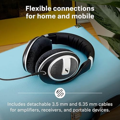 Sennheiser HD 599 SE Open-Back Wired Headphones,Comfortable Fit, Black | Premium Design, Balanced Audio, Comfortable Fit, Wired for Music - style: HD 599 SE