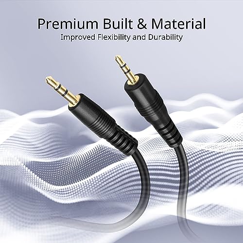 TNP 2.5mm to 3.5mm Adapter Cable, Male to Male Stereo AUX Cord, 6FT | Bi-Directional Cable Connects 2.5mm and 3.5mm Stereo Ports; Gold-Plated Plugs and a Flexible Pvc Jacket - size: 6FT