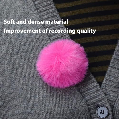 LEFXMOPHY for Hollyland Lark M2 Windscreen Hot Pink Furry Wind Muff Deadcat Foam 2-Pack - color: PINK