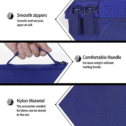 co2CREA Hard Case for BolaButty X-GO C27C Bluetooth Speaker Speaker,Blue | Travel Protective Storage Bag with Mesh Pocket & Handle, Shockproof EVA Shell and Soft Lining - color: Blue