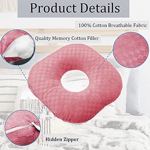 Ear Piercing Pillow with Hole for Cartilage Piercings, CNH Support - color: Pink