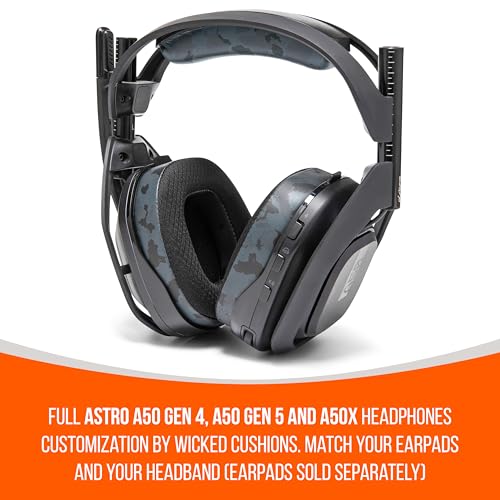 WC BandZ A50 Headband Replacement - WC BandZ for Astro A50 Gen 4, Gen 5, and A50X by Wicked Cushions - color: Black Camo