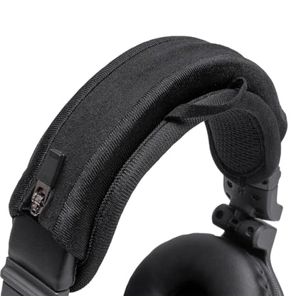 Headband Cushion Cover Compatible with Pioneer DJ HDJ-CUE1, HDJ-CX, HDJ-500 On-Ear DJ Headphone, 6mm Thick Soft Cushion for Pressure Relief, No Wobble Zipper Slider, with Hanging Loop