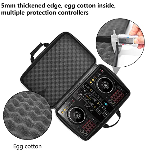 Hard Storage Carrying Case Lightweight Molded Portable | Fits for Pioneer DDJ-REV1, SR2/SR3, Denon MC4000 Numark NVII, Mixtrack Pro 3 NV Platinum - size: DDJ-REV1/SR2