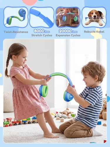 Acer OHW328 Kids Headphones Wired for School - Over Ear Design | 85/94dB Safe Volume, 3.5mm Jack Foldable Headphones for Kids Boys Girls Classroom Yoto Player Chromebook Travel Blue Green - color: Blue Green