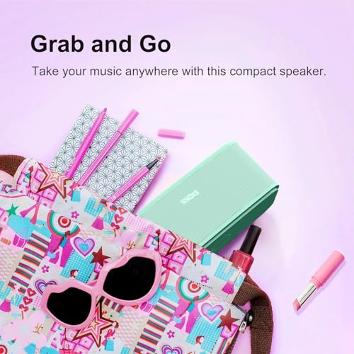 DOSS SoundBox Touch Wireless Bluetooth Speaker-12W HD Sound with Rich Bass | Portable & Small Design, IPX5 Waterproof, 20H Playtime, Handsfree, House, Office Desktop, Bedroom, Indoor Use, Green - color: Green