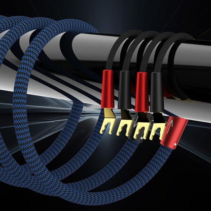 Preffair 1 Pair HiFi Speaker Cable 13AWG/2.6mm2 OFC Copper Shielded Speaker Wires with Gold Plated Y Spade Plugs Bradided Sleeves Protection for Speaker, Amplifier (Blue-Black, 10 feet) - color: Blue-Black, size: 10 feet