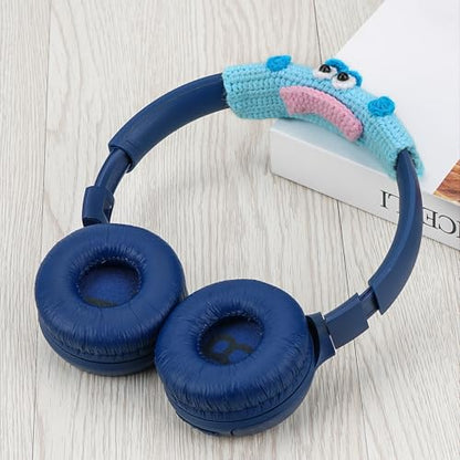 Geekria Knit Fabric Headband Cover Compatible with Bose QC45, QC35 II, Sony WH-1000XM4, Beats Solo4, Studio3, JBL Tune 720BT Headphones, Easy DIY Installation (Blue)