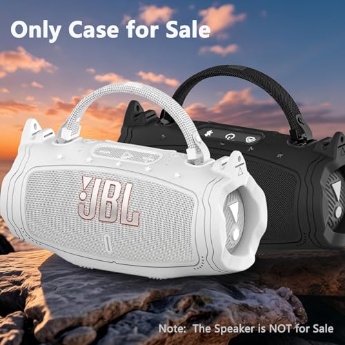 Silicone Cover Case for JBL Charge 6 Portable Bluetooth Speaker - color: White