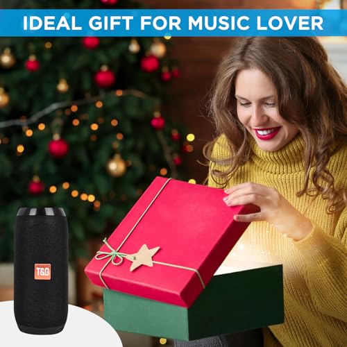 Bluetooth Speaker Wireless Portable Speaker, Mini Speaker Powerful Crystal Clear Sound Ipx4 Waterproof Bluetooth 5.0 TWS Paring Aux & Tf-Card Input for Home Party Beach Outdoor