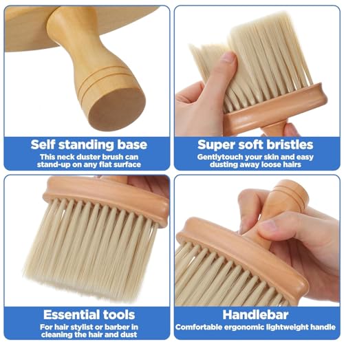 Wooden Piano Cleaning Brush 2 Pack - Soft Bristles Anti-Static Keyboard Duster for Piano, Guitar, Synthesizer, Laptop, Musical Instruments