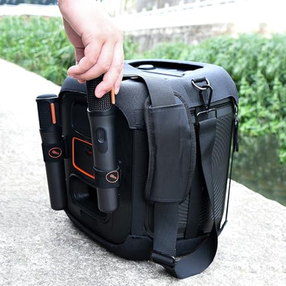 Case Carrying Strap Protector for JBL PartyBox Encore Essential 2 | EVA Hard Travel Case Cover Shoulder Strap Bag Sleeve for Encore 2 Portable Battery-Powered Party Speaker, Black