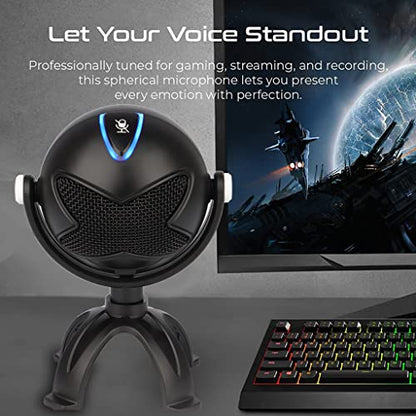 Chatting Microphone Headphone USB Port Streaming Mic Game Vocal Record Application Mic Used as Speaker Player Recorder