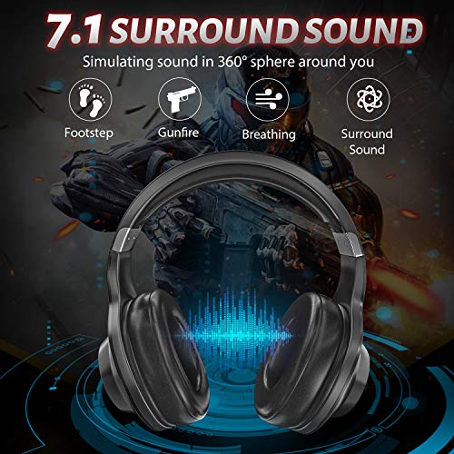 Edifier G2II Gaming Headset for PC PS4 USB Wired Gaming Headphones with 7.1 Surround Sound with Noise Canceling Microphone and RGB Light 50mm Driver Compatible with Mac Desktop PC Black - color: B_ED-G2 II