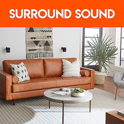 ECHOGEAR Speaker Wall & Ceiling Mount Pair - Universal Design Works with Vizio, Sony, & More - Tilt & Swivel Without Tools for Surround Sound - Easy to Install Indoors & Outdoors