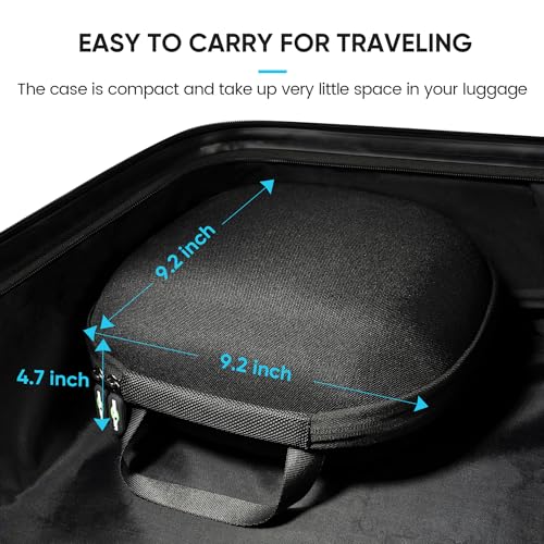 sarlar Compact Hard Carrying Case and Bulid-in Lens Protector Cover Compatible with Meta Quest 3S/Quest 3/Quest 2/Apple Vision Pro Accessories, Lightweight and Portable for Travel and Home Storage