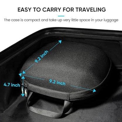 sarlar Compact Hard Carrying Case and Bulid-in Lens Protector Cover Compatible with Meta Quest 3S/Quest 3/Quest 2/Apple Vision Pro Accessories, Lightweight and Portable for Travel and Home Storage