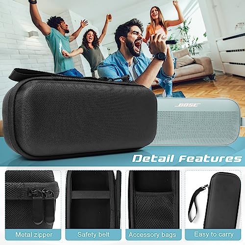Hard Travel Speaker Case for Bose SoundLink Flex Speaker,For Anker Soundcore Motion 300 Wireless Hi-Res Portable Speaker,Waterproof and Drop-Proof, Box Only (Black)…