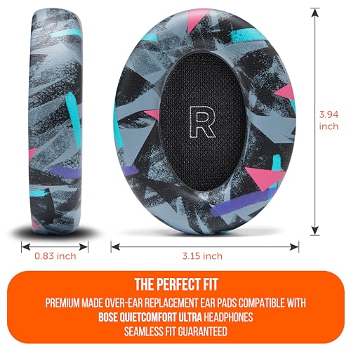 WC PadZ QC Ultra - Earpads for Bose QuietComfort Ultra Gen 1 & 2 | Made by Wicked Cushions | Enhanced Comfort, Thickness & Durability | 90's Black - color: 90's Black