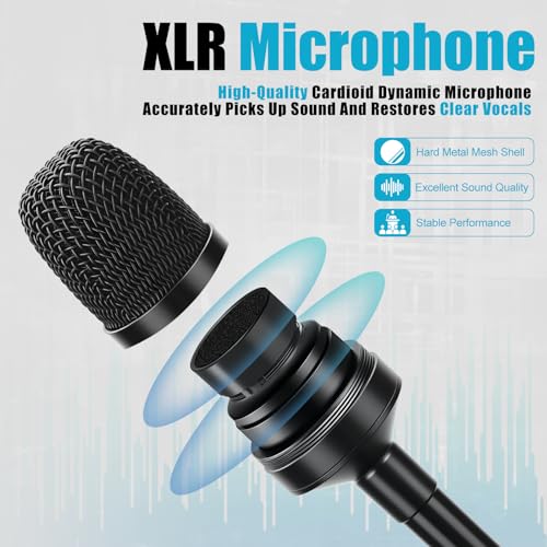 Dynamic Gooseneck Microphone, Professional XLR Wired Dynamic Microphone With 360-Degree Rotation And Flexibility. DJ Microphone Suitable For Audio Mixing Consoles, Ktv Bars, And Public Address Systems