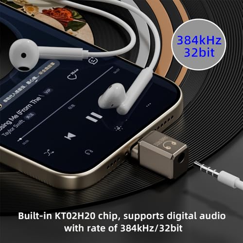 xiwai USB-C Type C to 3.5mm Audio AUX HiFi DAC Headphone Converter & MIC Sound Card 384kHz 32bit Adapter KT02H20 Compatible OMTP CTIA with Laptop Tablet Phone - style: USB-C to 3.5mm DAC 384khz