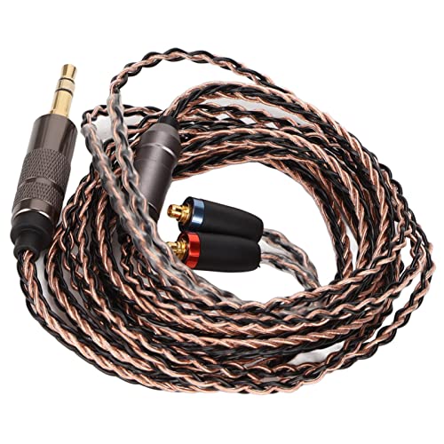 Keenso MMCX 3.5mm Earphone Cable OFC 8 Core Replacement Headphone Wire for, Low Loss Audio Cable for Exercise Enthusiasts