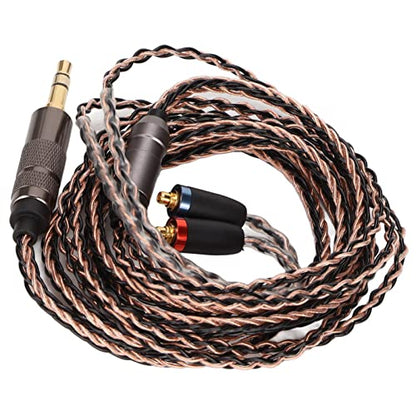 Keenso MMCX 3.5mm Earphone Cable OFC 8 Core Replacement Headphone Wire for, Low Loss Audio Cable for Exercise Enthusiasts