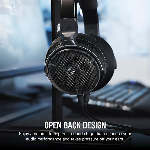 Corsair Virtuoso PRO Wired Open Back Gaming Headset - Detachable Uni-Directional Microphone - 50mm Graphene Drivers - 20Hz-40 kHz Frequency Response - Carbon - color: Carbon