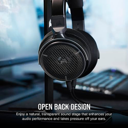 Corsair Virtuoso PRO Wired Open Back Gaming Headset - Detachable Uni-Directional Microphone - 50mm Graphene Drivers - 20Hz-40 kHz Frequency Response - Carbon - color: Carbon