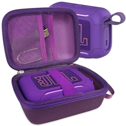 Silicone Cover and Hard Carrying Case for JBL Go 5 Bluetooth Speaker | Protective Cases for Go 5 Speaker Accessories, Scratch-Resistant and Drop-Proof Cover (Purple) - color: Purple