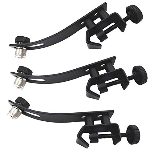 Drum Microphone Shockproof Clip Rim Mount Holder Metal Universal Tom Mic Set Clamp Adjustable(Pack of 3)