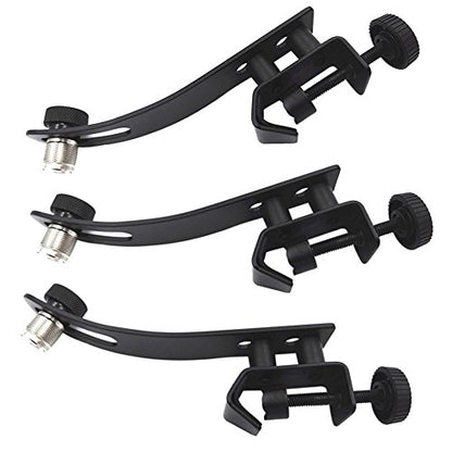 Drum Microphone Shockproof Clip Rim Mount Holder Metal Universal Tom Mic Set Clamp Adjustable(Pack of 3)